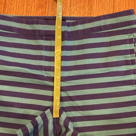 J. Crew Striped Blue and Green Shorts Size 6 - Picture 5 of 11